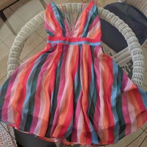 Dolls Kill rainbow summer dress